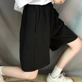 Effortlessly Cool: Women’s Y2K Black Wide-Leg Oversize Shorts