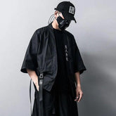 Rugged Men’s Japanese Robes: Short-Sleeved Casual Punk Shirts