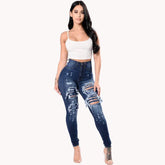 Effortless Edge: Trendy High Waist Ripped Skinny Jeans for a Casual Look