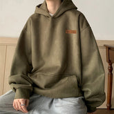 Minimalist Suede Hoodie – Oversized Fit for Autumn ’25