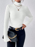 Chic Women’s High Neck Slim Knit Top: Perfect for Autumn Style!