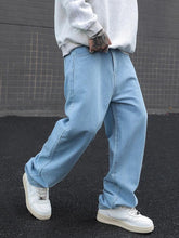 Rugged Appeal: Men's Loose Fit Y2K Jeans for Street Style