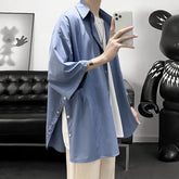 Stand Out: Men's Summer Short Sleeve Shirts with Side Buttons