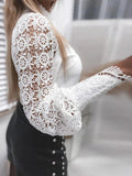 Sophisticated Women’s White Blouses: Lace and Button Up Style