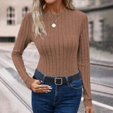 Comfortable Women’s Mia Muse Tee: Simple Long Sleeve for Autumn