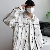 Roguish Denim Jacket for Men: Tie Dye Style Meets Streetwear