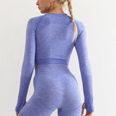 Elevate Your Workout: Women’s Seamless Long Sleeve Yoga Shirts