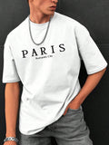 Streetwear Sophistication: Men’s Paris Cotton Tee S-4XL Sizes