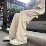 Summer High Street Men's Pants: Y2K Drape Wide Leg Fashion