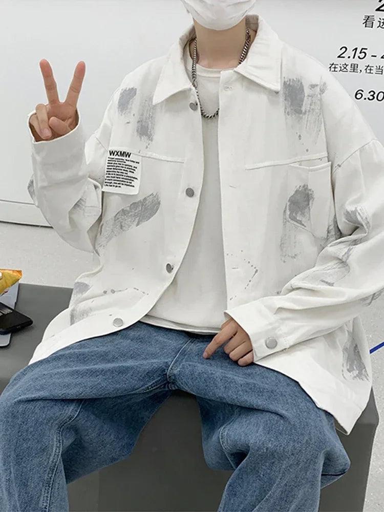 Men's Tie-dye Denim Jackets: Vintage Y2K Style for Autumn Adventures