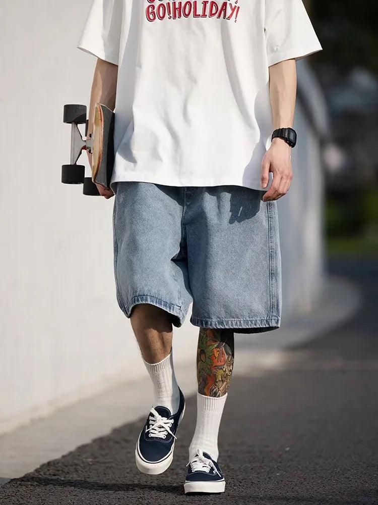 Men’s Baggy Denim Shorts for a Trendy Summer Wardrobe!