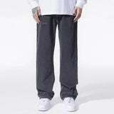 Punk Style Men’s Jeans: Yellow Mud Dyed Cross Wide Leg Casuals