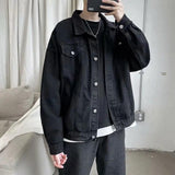 Casual Bomber Jackets for Men: Black Denim with Pockets for Style