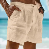 Explore in Style: Men’s Casual Linen Shorts for Beach Getaways!