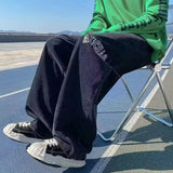 Men’s Retro Letter Print Corduroy Pants: Autumn's Street Smart Style