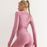 Elevate Your Workout: Women’s Seamless Long Sleeve Yoga Shirts