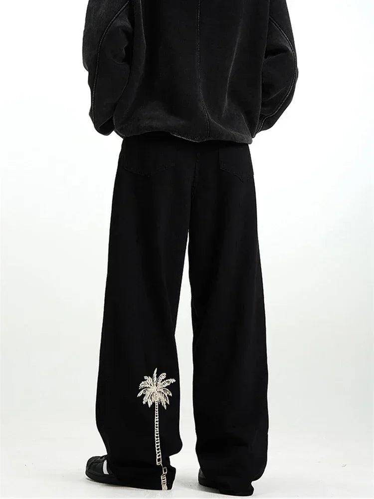 Autumn Men's Casual Black Jeans – Hip Hop Fashion Streetwear