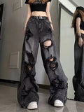 High Waist Women’s Wide Leg Jeans – Trendy Heavy Industry Pants