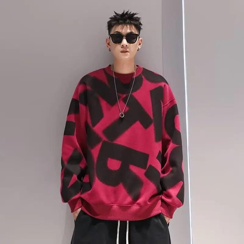 Street Smart Oversized Sweatshirts for Men: Big Letter Designs!