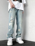 Rebel Style: Men’s Graffiti Baggy Jeans Bring Y2K Vibes Back