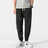 Ruggedly Stylish Men’s Harem Pants: Japanese Casual Cotton Linen