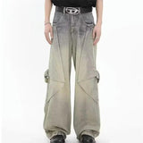 Men's Distressed Wide Leg Jeans: Embrace High Street Hip Hop Style