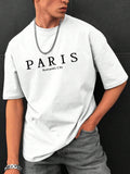Streetwear Sophistication: Men’s Paris Cotton Tee S-4XL Sizes