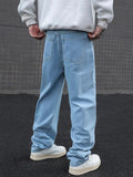 Rugged Appeal: Men's Loose Fit Y2K Jeans for Street Style