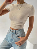 Versatile Women’s Skinny Top: Short-Sleeved Casual T-Shirt