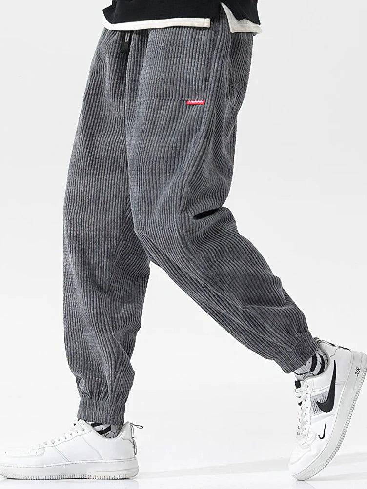 Rugged Men’s Corduroy Sweatpants: High-Quality Autumn Joggers