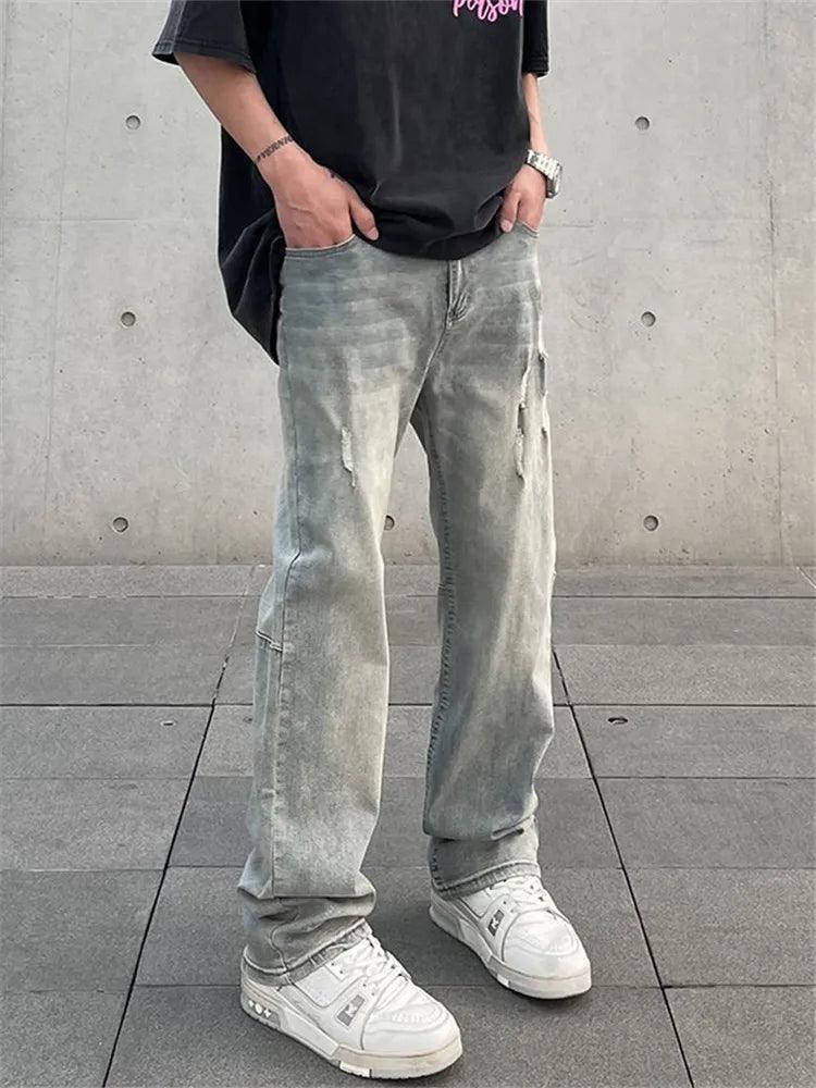 Rugged & Refined: Men’s Midweight Ripped Jeans for Every Season