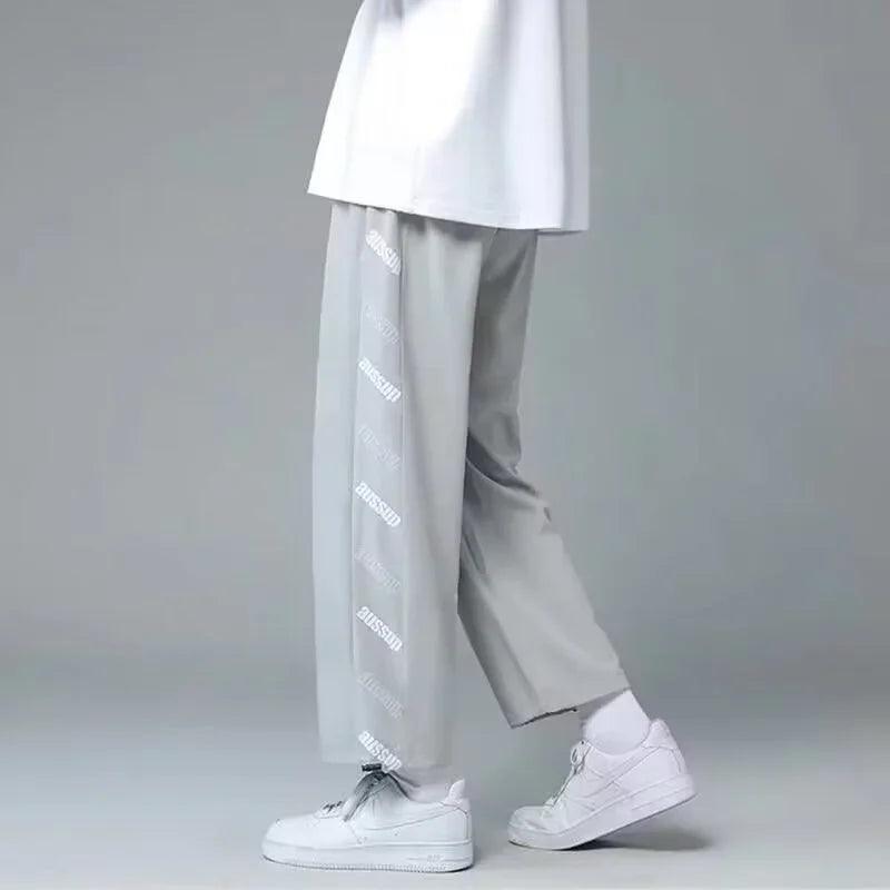 Street-Savvy Men’s Joggers: Summer Letter Print Sweatpants