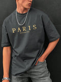 Streetwear Sophistication: Men’s Paris Cotton Tee S-4XL Sizes