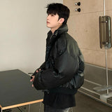 Men's Short Parkas: Urban Style with Pockets for Cold Days