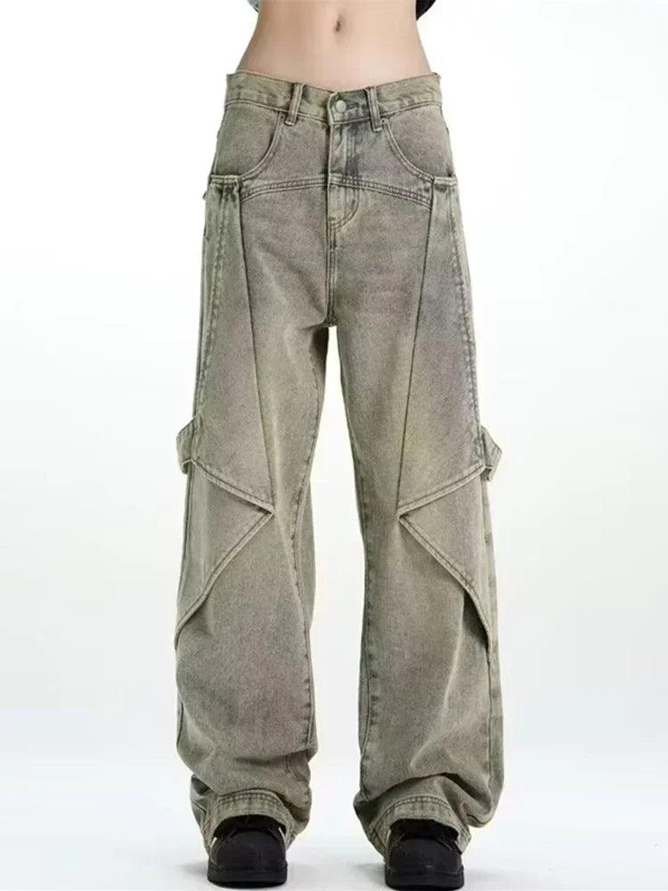 Men's Distressed Wide Leg Jeans: Embrace High Street Hip Hop Style