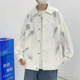 Men's Tie-dye Denim Jackets: Vintage Y2K Style for Autumn Adventures