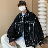 Roguish Denim Jacket for Men: Tie Dye Style Meets Streetwear
