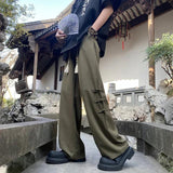 Summer High Street Men's Pants: Y2K Drape Wide Leg Fashion