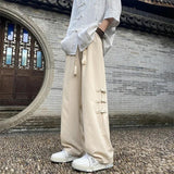 Summer High Street Men's Pants: Y2K Drape Wide Leg Fashion
