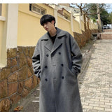 2025 Men’s Woolen Dust Coat: Stylish Long Double Breasted Outerwear