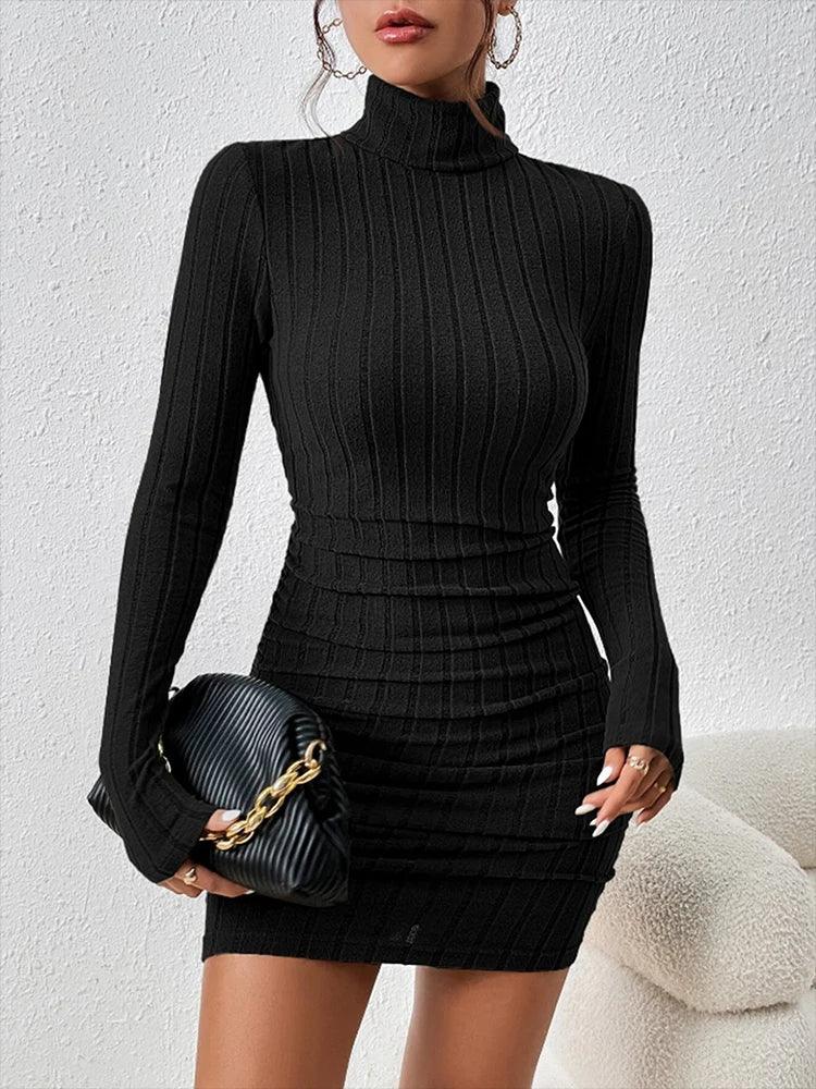 Alluring & Chic: Women’s Elegant Mini Sheath Dress for Autumn