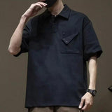 Men’s Comfortable Polo Shirt: Summer Y2K Style with Pocket Detail